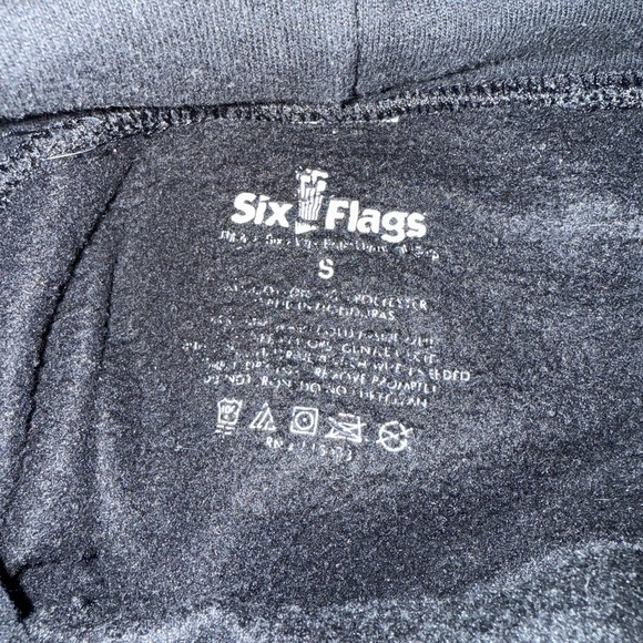 Six Flags Great America S Fright Fest Black Hoodie Clown Horror Severed Spine - Picture 4 of 5